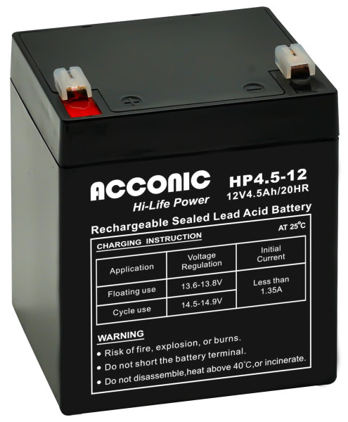 Acconic HP4.5-12 Hi-Life Power AGM 12V 4.5Ah Bleiakku